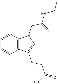 3-{1-[(ethylcarbamoyl)methyl]-1H-indol-3-yl}propanoic acid Structure