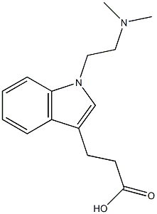 3-{1-[2-(dimethylamino)ethyl]-1H-indol-3-yl}propanoic acid 结构式