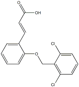 3-{2-[(2,6-dichlorophenyl)methoxy]phenyl}prop-2-enoic acid 化学構造式