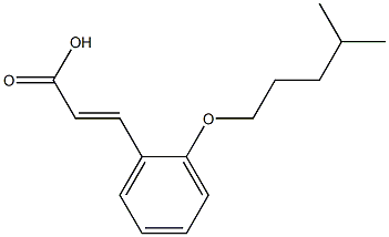 3-{2-[(4-methylpentyl)oxy]phenyl}prop-2-enoic acid 化学構造式