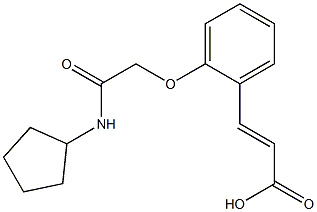3-{2-[(cyclopentylcarbamoyl)methoxy]phenyl}prop-2-enoic acid Struktur
