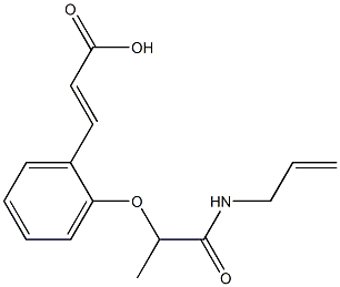 3-{2-[1-(prop-2-en-1-ylcarbamoyl)ethoxy]phenyl}prop-2-enoic acid 结构式