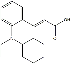 3-{2-[cyclohexyl(ethyl)amino]phenyl}prop-2-enoic acid,,结构式