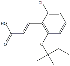 3-{2-chloro-6-[(2-methylbutan-2-yl)oxy]phenyl}prop-2-enoic acid Struktur