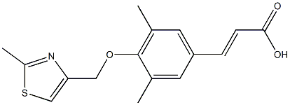 3-{3,5-dimethyl-4-[(2-methyl-1,3-thiazol-4-yl)methoxy]phenyl}prop-2-enoic acid|