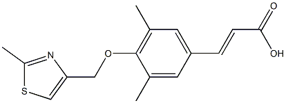 3-{3,5-dimethyl-4-[(2-methyl-1,3-thiazol-4-yl)methoxy]phenyl}prop-2-enoic acid 结构式