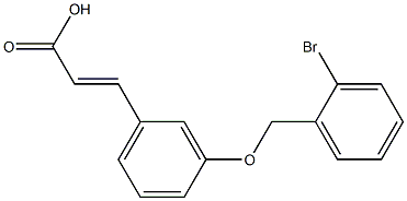 3-{3-[(2-bromophenyl)methoxy]phenyl}prop-2-enoic acid,,结构式