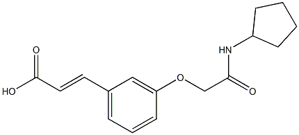 3-{3-[(cyclopentylcarbamoyl)methoxy]phenyl}prop-2-enoic acid,,结构式