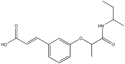 3-{3-[1-(butan-2-ylcarbamoyl)ethoxy]phenyl}prop-2-enoic acid|