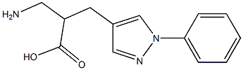 3-amino-2-[(1-phenyl-1H-pyrazol-4-yl)methyl]propanoic acid Structure