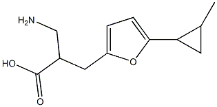3-amino-2-{[5-(2-methylcyclopropyl)furan-2-yl]methyl}propanoic acid Structure