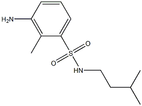 3-amino-2-methyl-N-(3-methylbutyl)benzene-1-sulfonamide 结构式