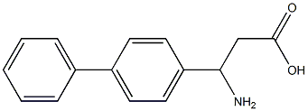 3-amino-3-(1,1'-biphenyl-4-yl)propanoic acid 化学構造式