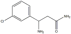 3-amino-3-(3-chlorophenyl)propanamide 结构式