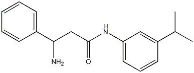 3-amino-3-phenyl-N-[3-(propan-2-yl)phenyl]propanamide 化学構造式