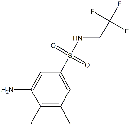 3-amino-4,5-dimethyl-N-(2,2,2-trifluoroethyl)benzene-1-sulfonamide 结构式