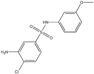 3-amino-4-chloro-N-(3-methoxyphenyl)benzene-1-sulfonamide 化学構造式
