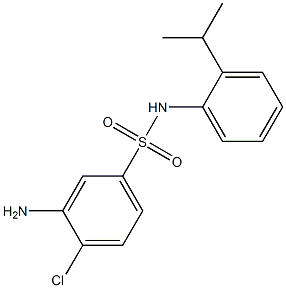 3-amino-4-chloro-N-[2-(propan-2-yl)phenyl]benzene-1-sulfonamide,,结构式