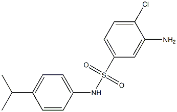 3-amino-4-chloro-N-[4-(propan-2-yl)phenyl]benzene-1-sulfonamide 结构式