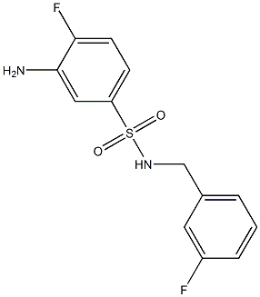 3-amino-4-fluoro-N-[(3-fluorophenyl)methyl]benzene-1-sulfonamide