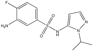  3-amino-4-fluoro-N-[1-(propan-2-yl)-1H-pyrazol-5-yl]benzene-1-sulfonamide