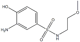 3-amino-4-hydroxy-N-(2-methoxyethyl)benzene-1-sulfonamide Struktur