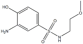 3-amino-4-hydroxy-N-(2-methoxyethyl)benzene-1-sulfonamide,,结构式