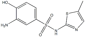 3-amino-4-hydroxy-N-(5-methyl-1,3-thiazol-2-yl)benzene-1-sulfonamide 化学構造式