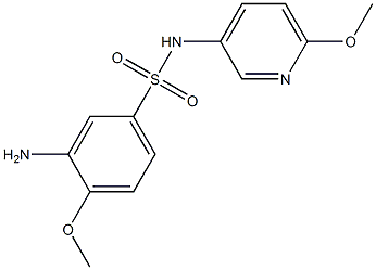  3-amino-4-methoxy-N-(6-methoxypyridin-3-yl)benzene-1-sulfonamide