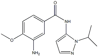 3-amino-4-methoxy-N-[1-(propan-2-yl)-1H-pyrazol-5-yl]benzamide 结构式