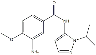 3-amino-4-methoxy-N-[1-(propan-2-yl)-1H-pyrazol-5-yl]benzamide 化学構造式