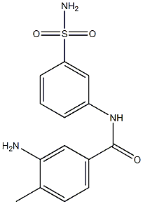 3-amino-4-methyl-N-(3-sulfamoylphenyl)benzamide Struktur