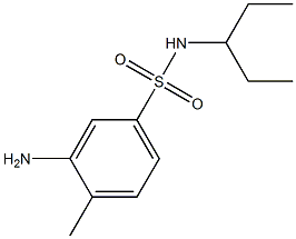 3-amino-4-methyl-N-(pentan-3-yl)benzene-1-sulfonamide,,结构式