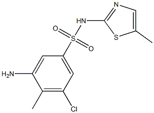 3-amino-5-chloro-4-methyl-N-(5-methyl-1,3-thiazol-2-yl)benzene-1-sulfonamide