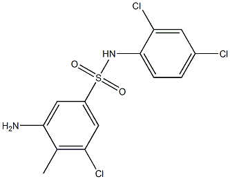 3-amino-5-chloro-N-(2,4-dichlorophenyl)-4-methylbenzene-1-sulfonamide 结构式