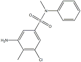 3-amino-5-chloro-N,4-dimethyl-N-phenylbenzene-1-sulfonamide 化学構造式