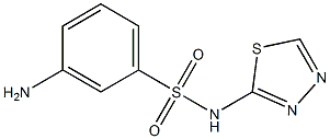 3-amino-N-(1,3,4-thiadiazol-2-yl)benzene-1-sulfonamide Struktur