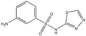 3-amino-N-(1,3,4-thiadiazol-2-yl)benzene-1-sulfonamide 结构式