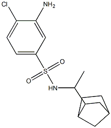 3-amino-N-(1-{bicyclo[2.2.1]heptan-2-yl}ethyl)-4-chlorobenzene-1-sulfonamide 结构式