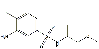 3-amino-N-(1-methoxypropan-2-yl)-4,5-dimethylbenzene-1-sulfonamide,,结构式