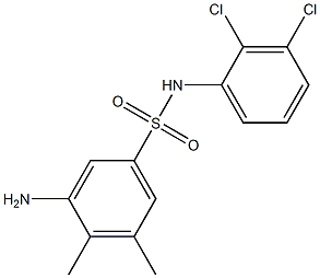 3-amino-N-(2,3-dichlorophenyl)-4,5-dimethylbenzene-1-sulfonamide 结构式