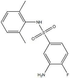3-amino-N-(2,6-dimethylphenyl)-4-fluorobenzene-1-sulfonamide 结构式
