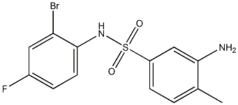 3-amino-N-(2-bromo-4-fluorophenyl)-4-methylbenzene-1-sulfonamide Struktur