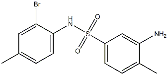 3-amino-N-(2-bromo-4-methylphenyl)-4-methylbenzene-1-sulfonamide Structure