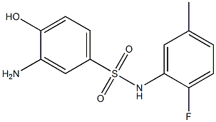 3-amino-N-(2-fluoro-5-methylphenyl)-4-hydroxybenzene-1-sulfonamide Struktur