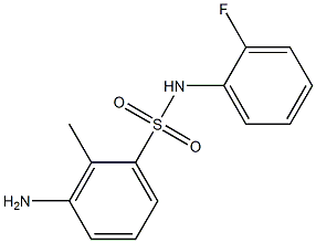 3-amino-N-(2-fluorophenyl)-2-methylbenzene-1-sulfonamide,,结构式