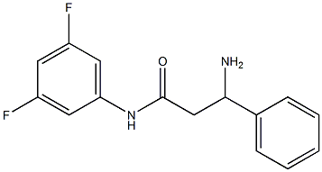 3-amino-N-(3,5-difluorophenyl)-3-phenylpropanamide 化学構造式