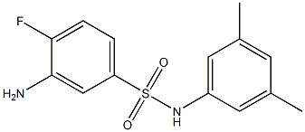 3-amino-N-(3,5-dimethylphenyl)-4-fluorobenzene-1-sulfonamide 化学構造式