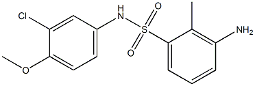 3-amino-N-(3-chloro-4-methoxyphenyl)-2-methylbenzene-1-sulfonamide Structure