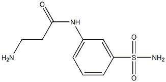 3-amino-N-(3-sulfamoylphenyl)propanamide 化学構造式